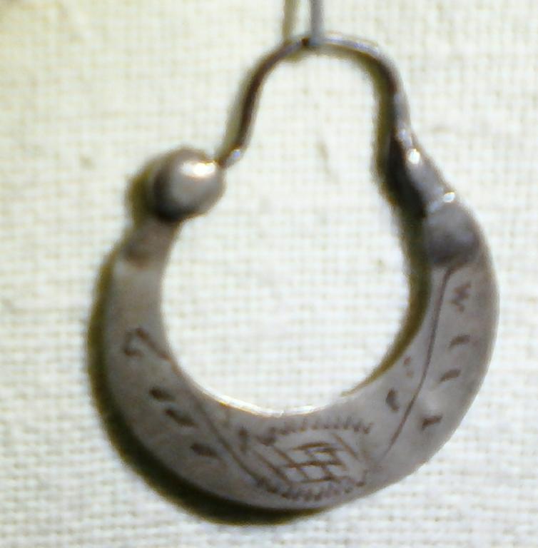 серьга серебро