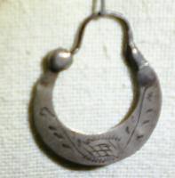 серьга серебро