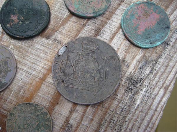 Пять копеек 1776 год, Сибирь. Второй мой пятак, сохран поудачней чем у первого. :-)
