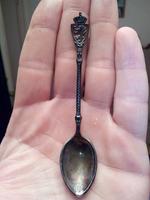 Старинная серебряная ложечка 925 пробы