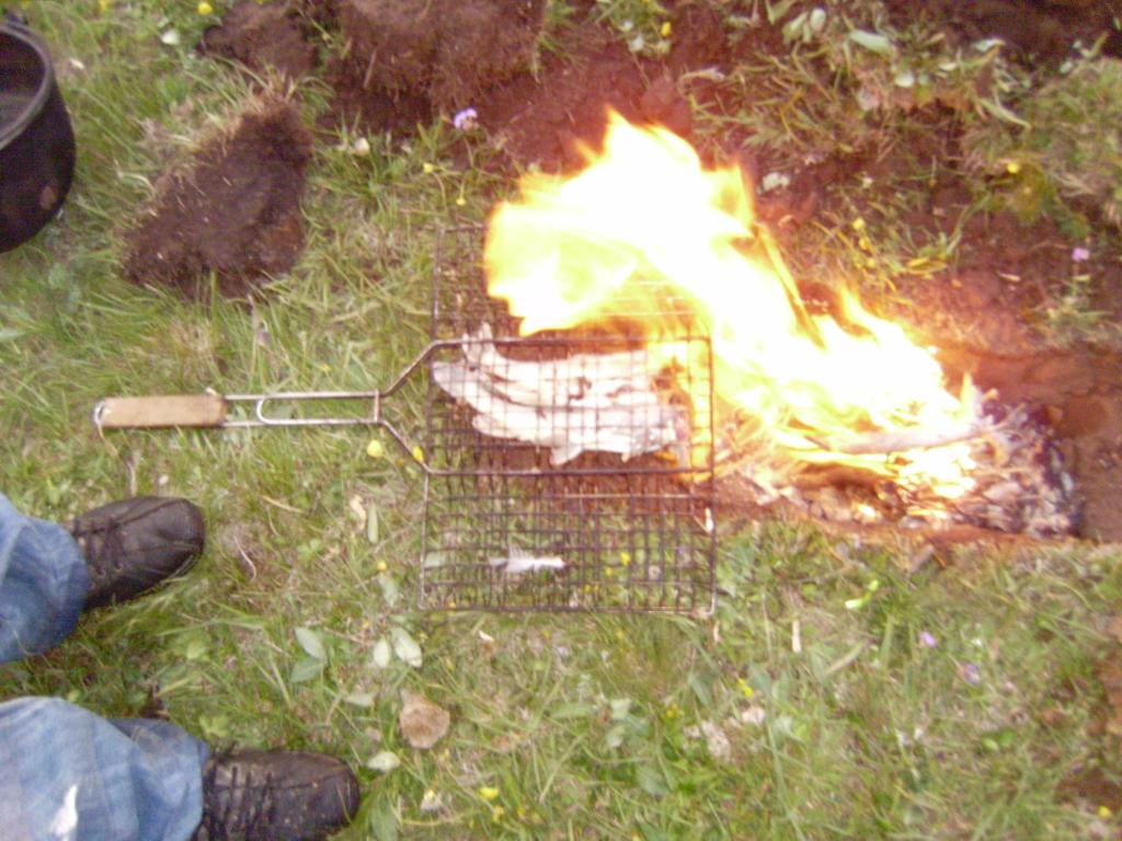 На завтрак немного свеж пойманной рыбки