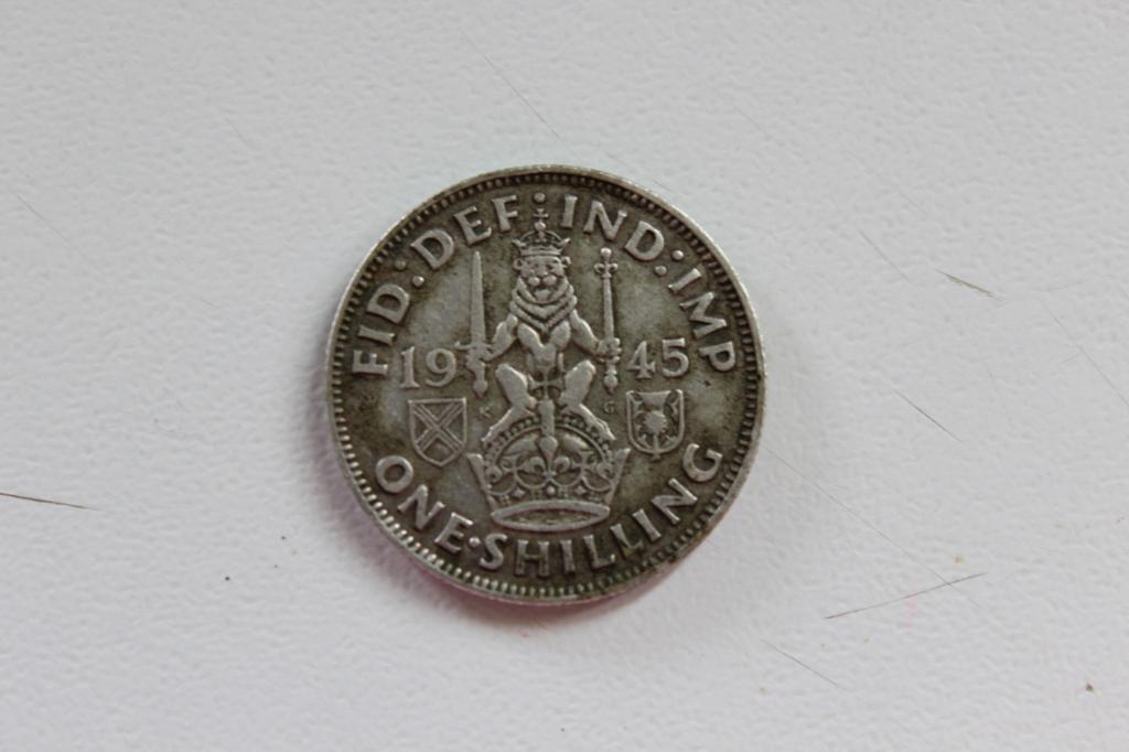 one shilling 1945 Georgivs 6 serebro