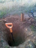 Стакан шрапнельного снаряда с глубины лопаты. ))