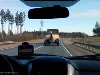 Орудие на дороге