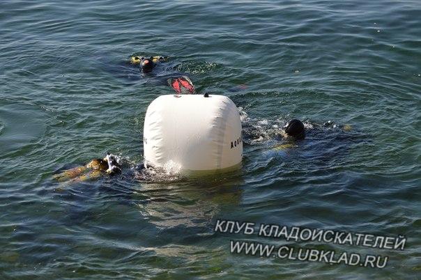 Подъем якоря грузовым буем со дна Байкала. 
