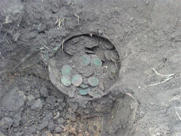 Клад Катькиных пятаков 1758-1788 года. 585 штук. Металлодетектор X-Terra T74.