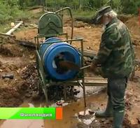 Добыча россыпного золота в Финляндии Методика, практика, оборудование для добычи золота. Грохот из бочки для старательской золотодобычи.