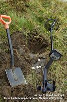 Клад Сибирских десятков найден под Иркутском. Фото Рудольф Кавчик