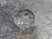 Клад Катькиных пятаков 1758-1788 года. 585 штук. Металлодетектор X-Terra T74.