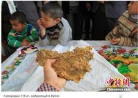 Золотой самородок массой 7,8 килограмма найден в Китае