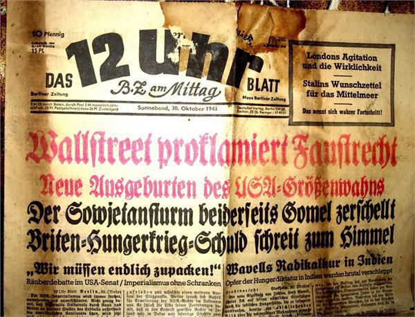Газета 3-го Рейха от 30.10.1943 г.