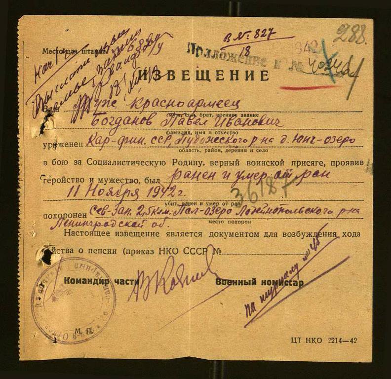 год и место захоронения