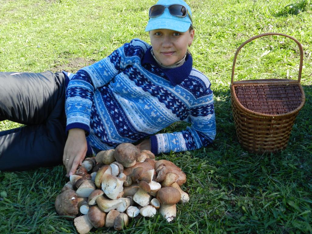За одно и грибов собрала жена
