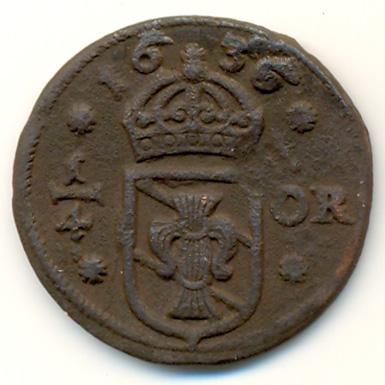 Шведская монета 17 в.