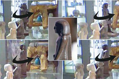 Египетская статуя повернулась самостоятельно на 180 градусов