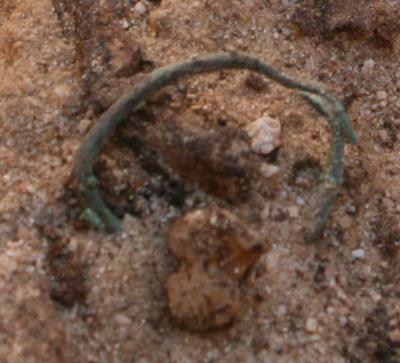 бронзовое кольца на большом пальце ноги мумии