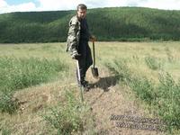 Поиск с металлоискателем в деревне Бурхай