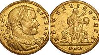 редкая золотая монета императора Лициния