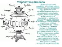 Конструкция самовара