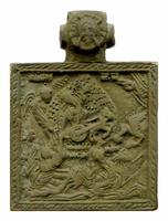 ОГНЕННОЕ ВОСХОЖДЕНИЕ ПРОРОКА ИЛИИ  Датировка: 16 - нач. 17 века .