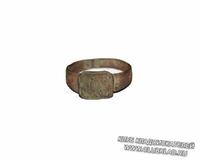 Медное колечко с инициалами