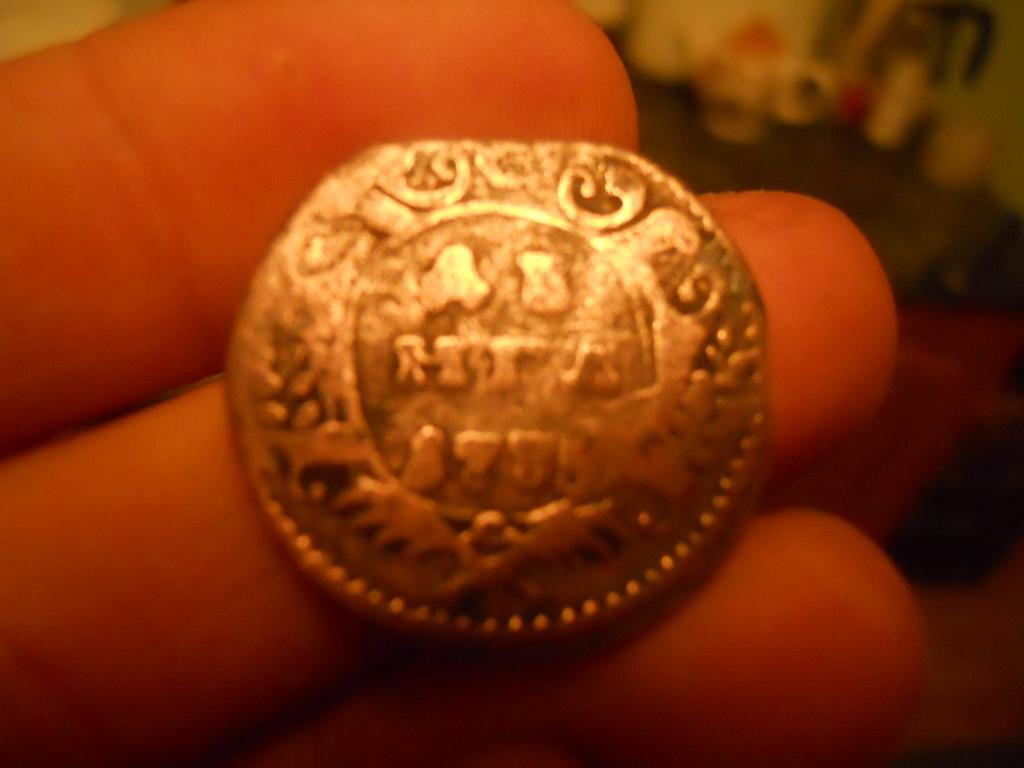 Денга 1735, без черты № 1