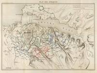 Карта расположения войск союзников под Севастополем 1854 году.